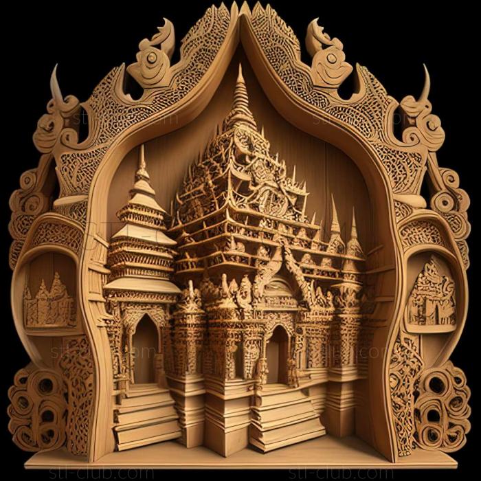 3D model Monywa in Myanmar (STL)